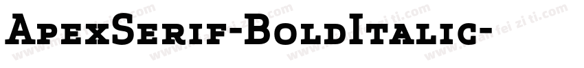 ApexSerif-BoldItalic字体转换
