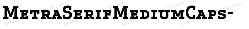 MetraSerifMediumCaps字体转换