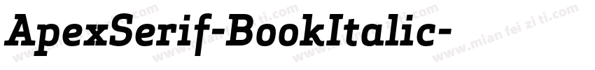 ApexSerif-BookItalic字体转换