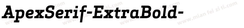 ApexSerif-ExtraBold字体转换