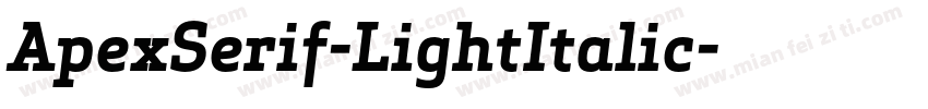 ApexSerif-LightItalic字体转换