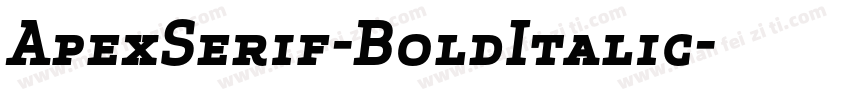 ApexSerif-BoldItalic字体转换