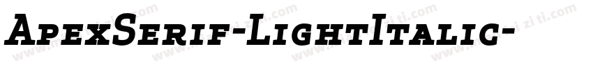 ApexSerif-LightItalic字体转换
