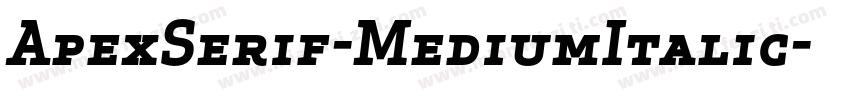 ApexSerif-MediumItalic字体转换