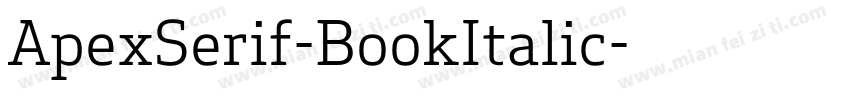 ApexSerif-BookItalic字体转换