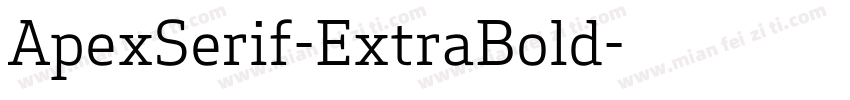 ApexSerif-ExtraBold字体转换