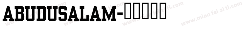 ABUDUSALAM字体转换