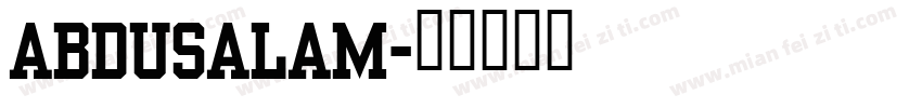 abdusalam字体转换