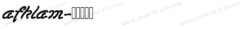 afklam字体转换