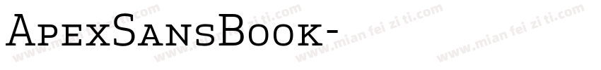 ApexSansBook字体转换