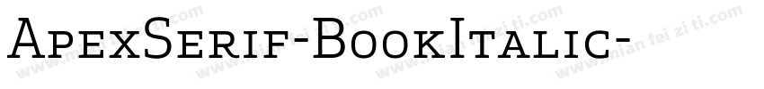 ApexSerif-BookItalic字体转换