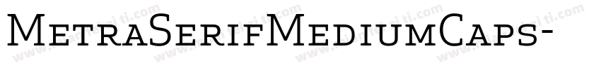 MetraSerifMediumCaps字体转换