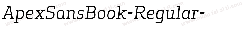 ApexSansBook-Regular字体转换