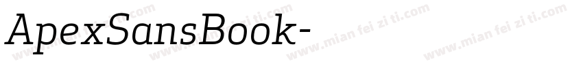 ApexSansBook字体转换