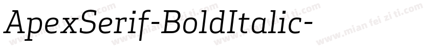 ApexSerif-BoldItalic字体转换