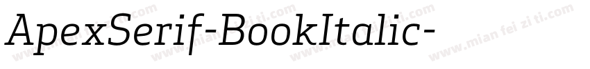 ApexSerif-BookItalic字体转换