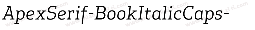 ApexSerif-BookItalicCaps字体转换