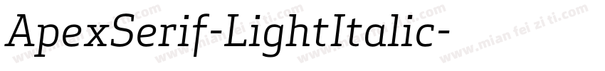 ApexSerif-LightItalic字体转换