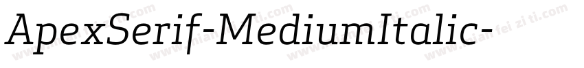 ApexSerif-MediumItalic字体转换