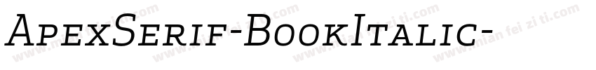 ApexSerif-BookItalic字体转换
