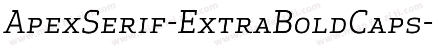 ApexSerif-ExtraBoldCaps字体转换
