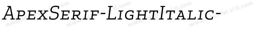 ApexSerif-LightItalic字体转换