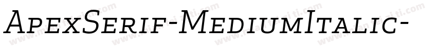ApexSerif-MediumItalic字体转换