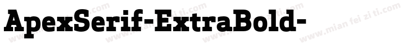 ApexSerif-ExtraBold字体转换