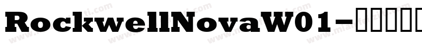 RockwellNovaW01字体转换