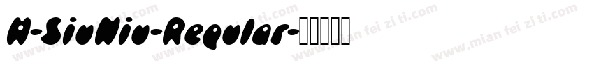 H-SiuNiu-Regular字体转换
