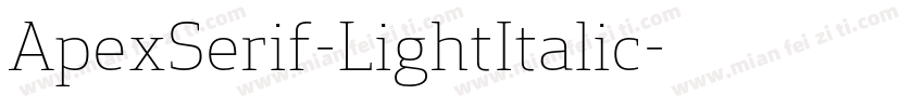 ApexSerif-LightItalic字体转换