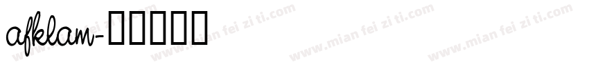 afklam字体转换