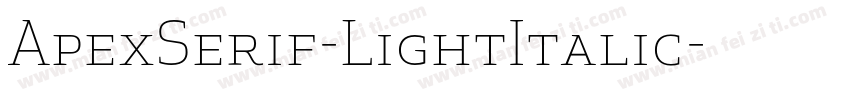 ApexSerif-LightItalic字体转换