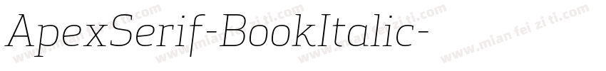 ApexSerif-BookItalic字体转换