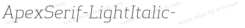 ApexSerif-LightItalic字体转换