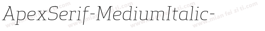 ApexSerif-MediumItalic字体转换