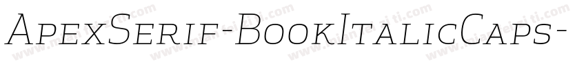 ApexSerif-BookItalicCaps字体转换
