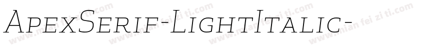 ApexSerif-LightItalic字体转换