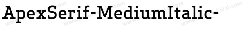 ApexSerif-MediumItalic字体转换