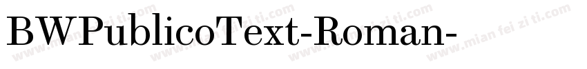 BWPublicoText-Roman字体转换