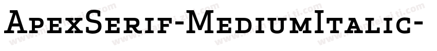 ApexSerif-MediumItalic字体转换