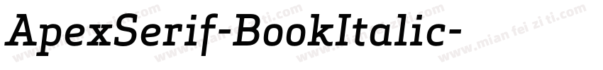 ApexSerif-BookItalic字体转换