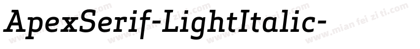 ApexSerif-LightItalic字体转换