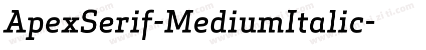 ApexSerif-MediumItalic字体转换