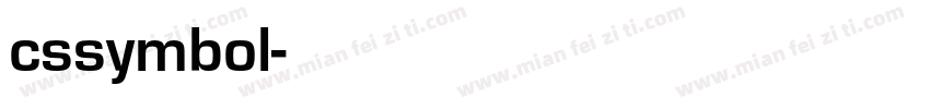 cssymbol字体转换