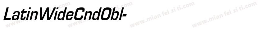 LatinWideCndObl字体转换