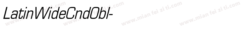 LatinWideCndObl字体转换