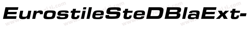 EurostileSteDBlaExt字体转换