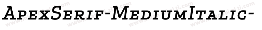 ApexSerif-MediumItalic字体转换
