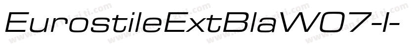 EurostileExtBlaW07-I字体转换